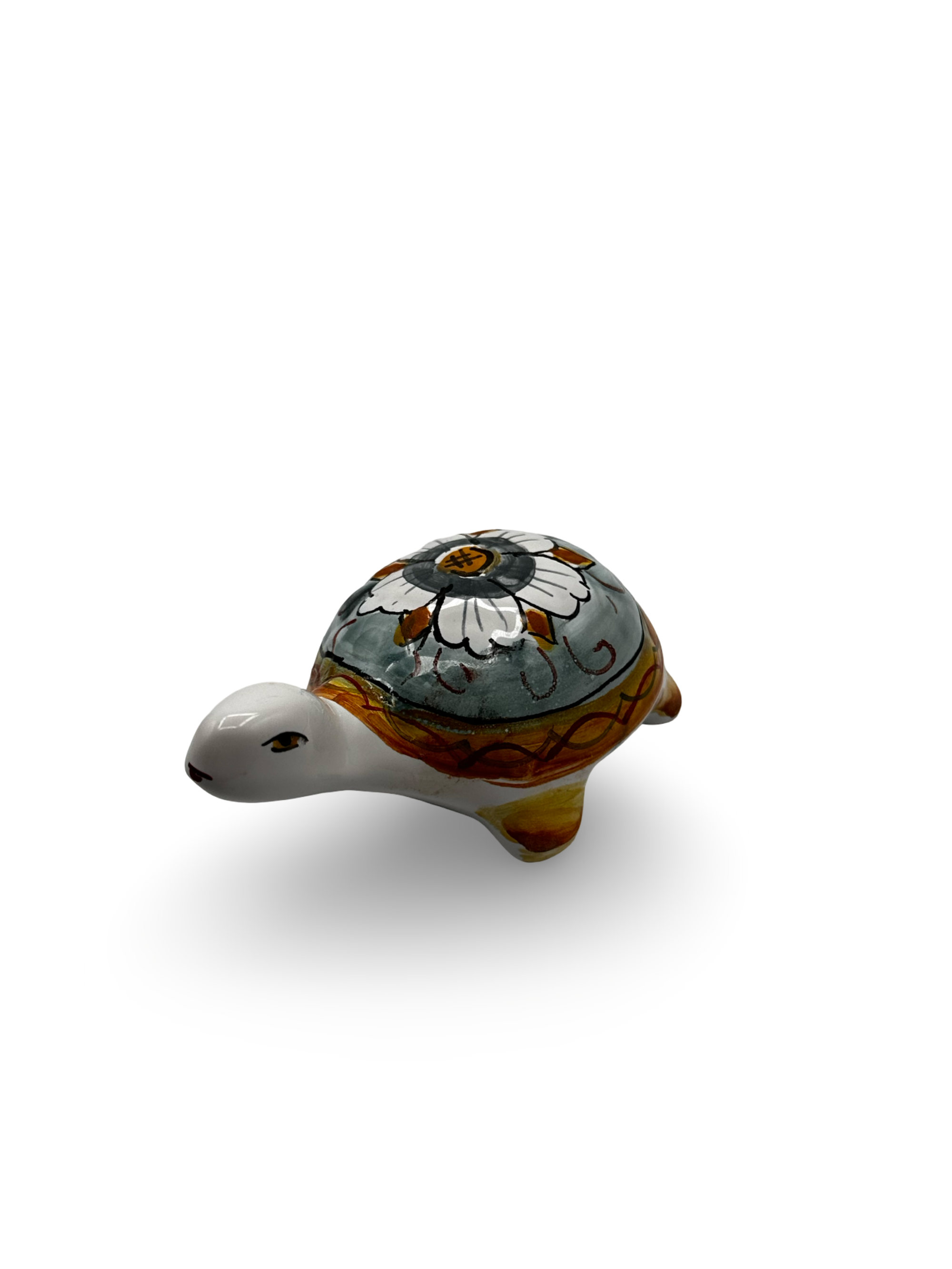 Tartaruga Decorativa in Ceramica Dipinta a Mano