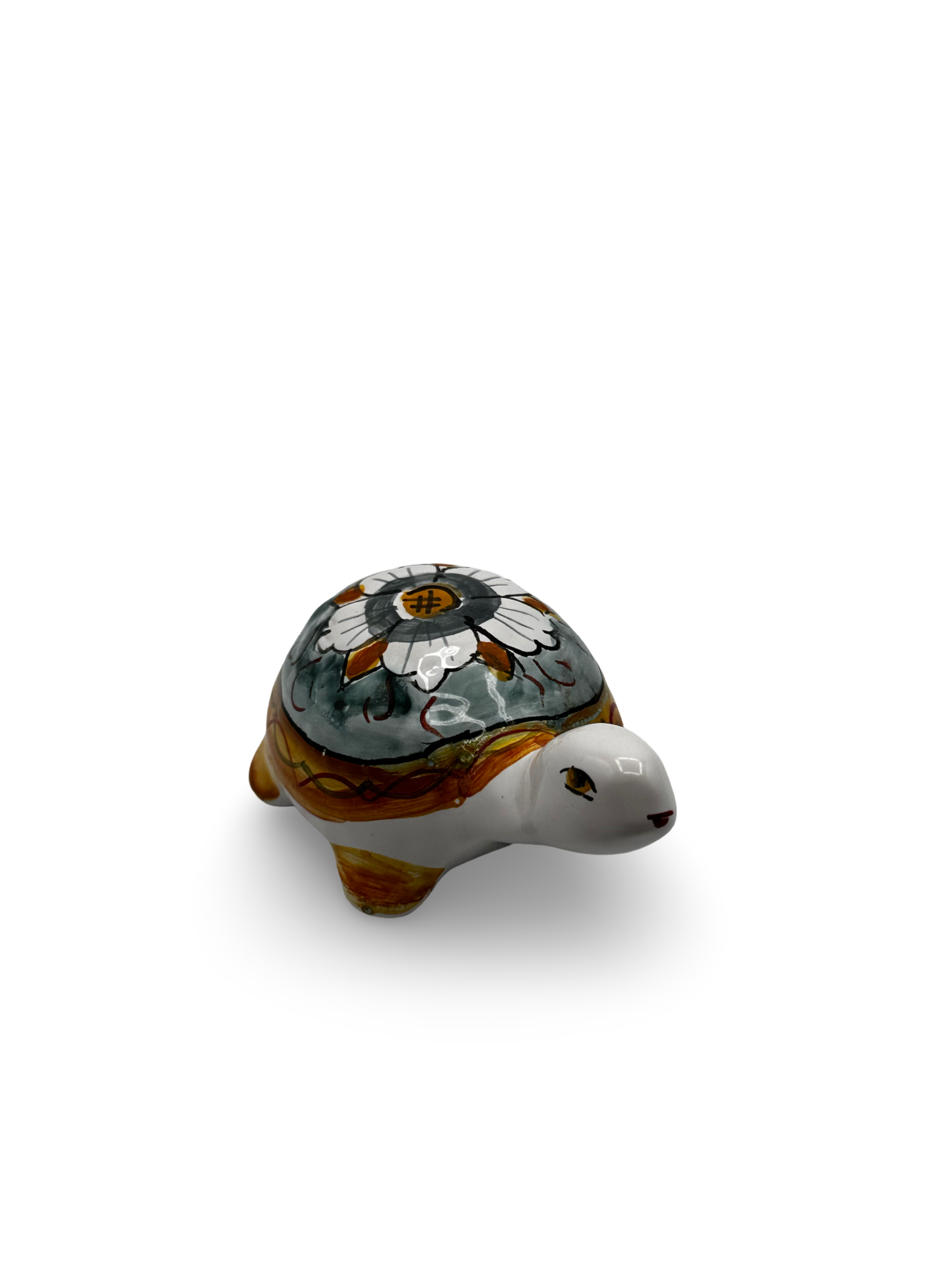 Tartaruga Decorativa in Ceramica Dipinta a Mano