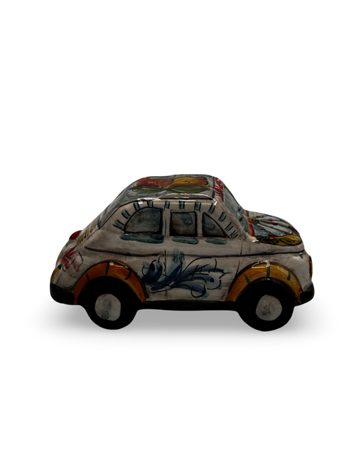 Fiat 500 in Ceramica con Decorazioni Artigianali