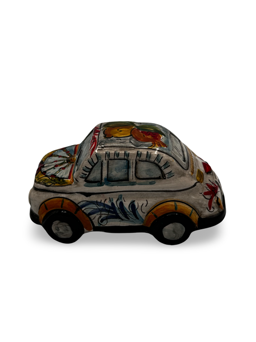 Fiat 500 in Ceramica con Decorazioni Artigianali