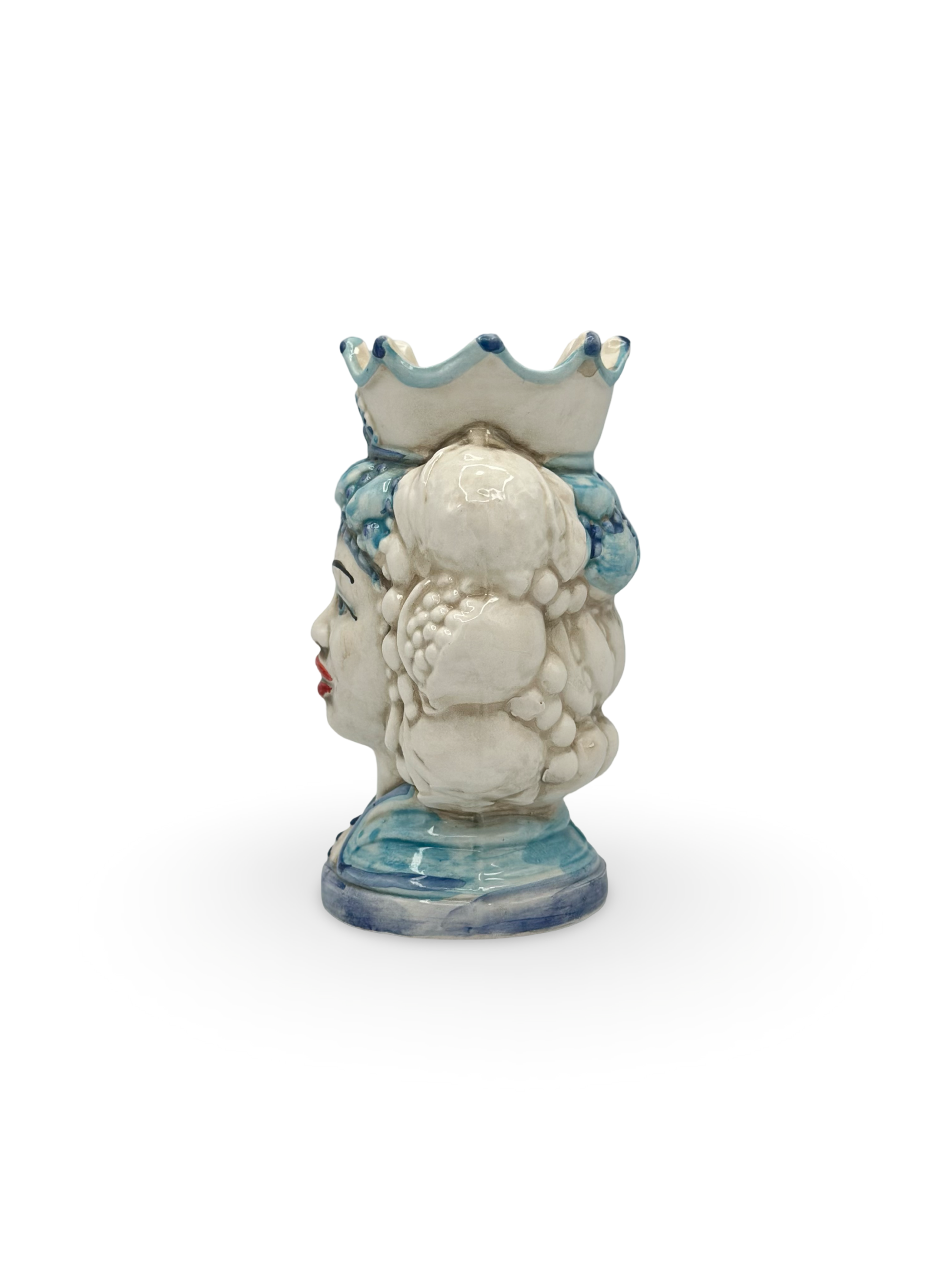 Teste di Moro Tradizionali – Ceramica Artigianale con Rifiniture Blu
