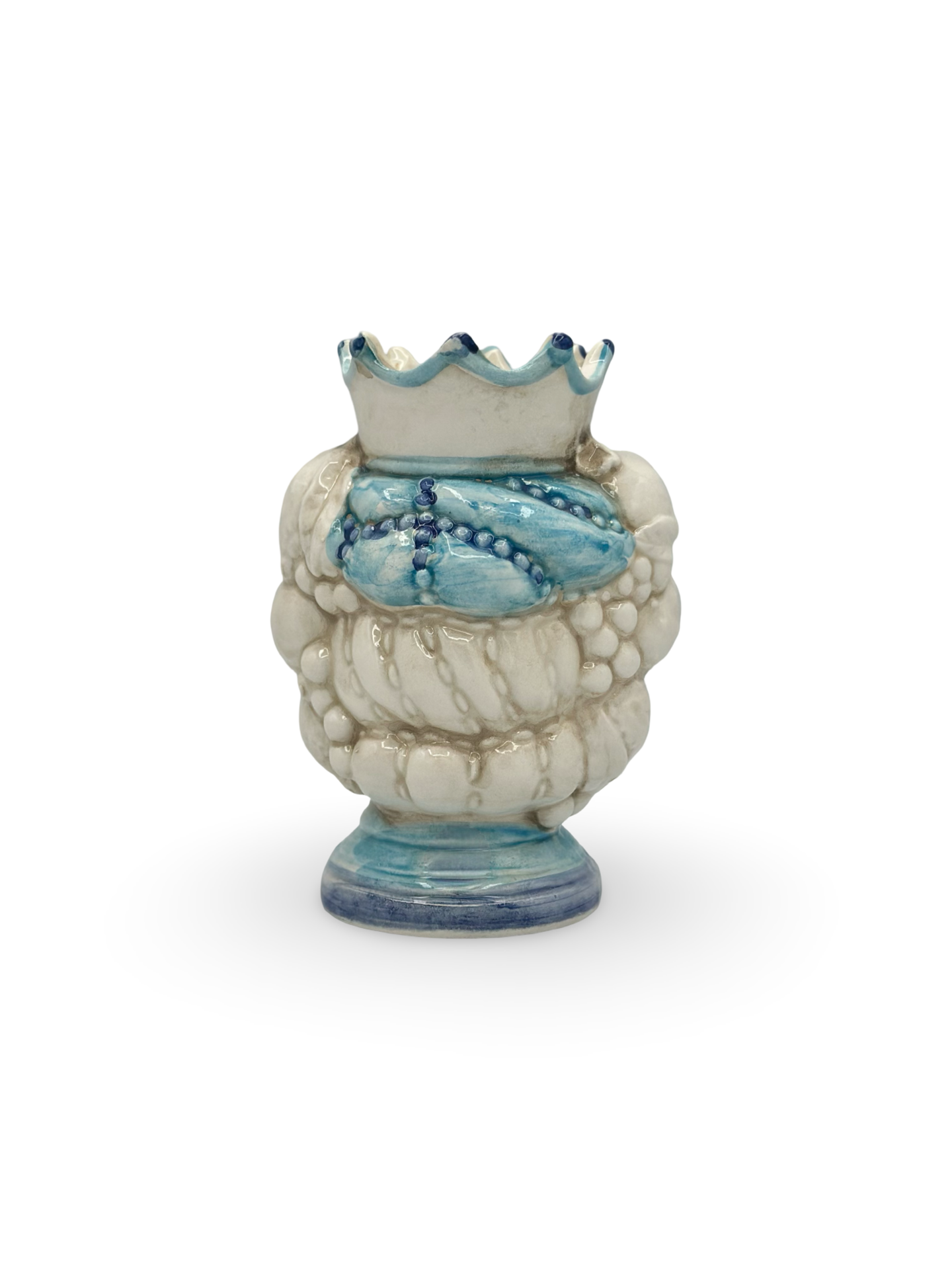 Teste di Moro Tradizionali – Ceramica Artigianale con Rifiniture Blu