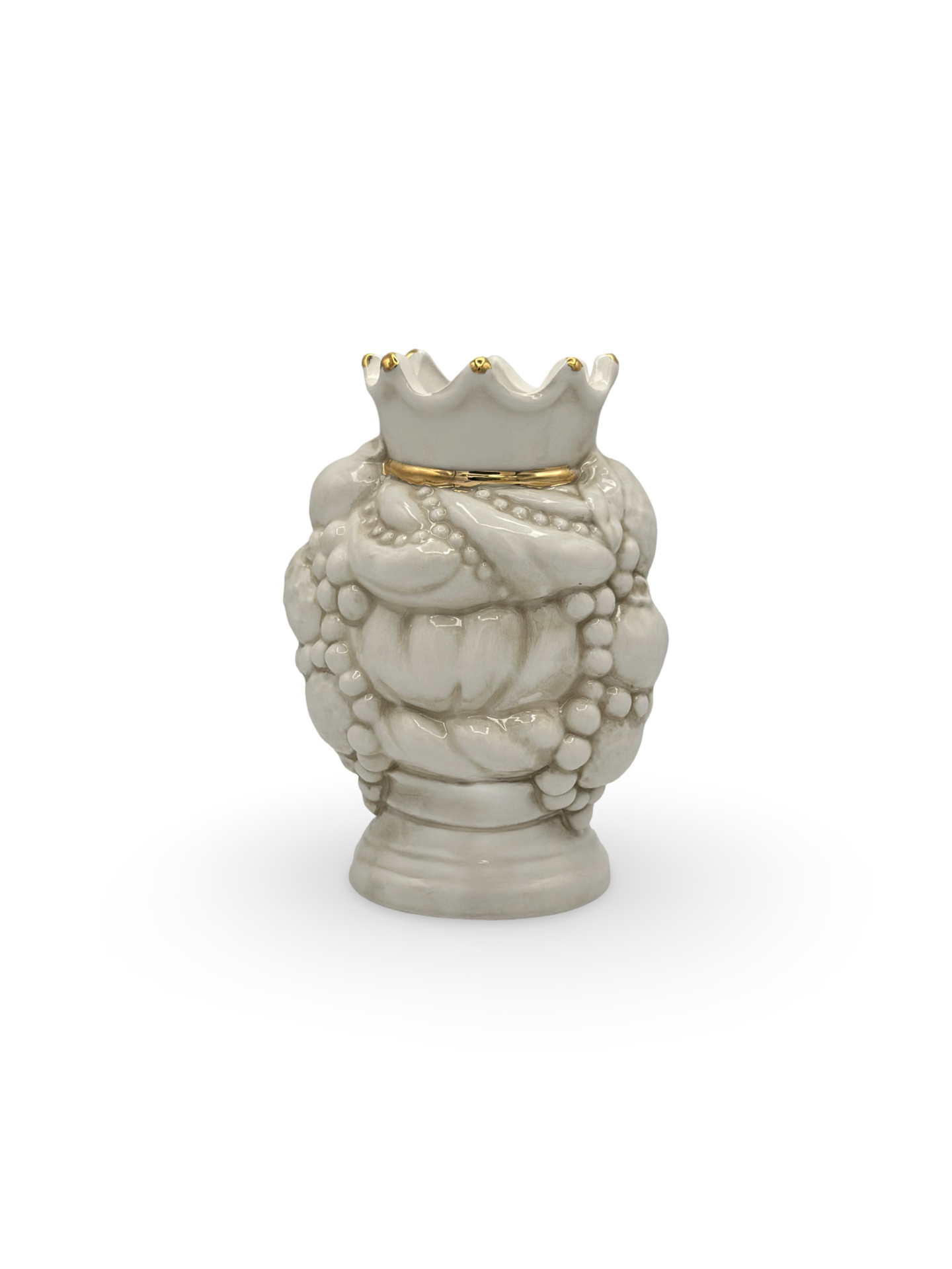 Testa di Moro in Ceramica – Essenziale con Dettagli Dorati